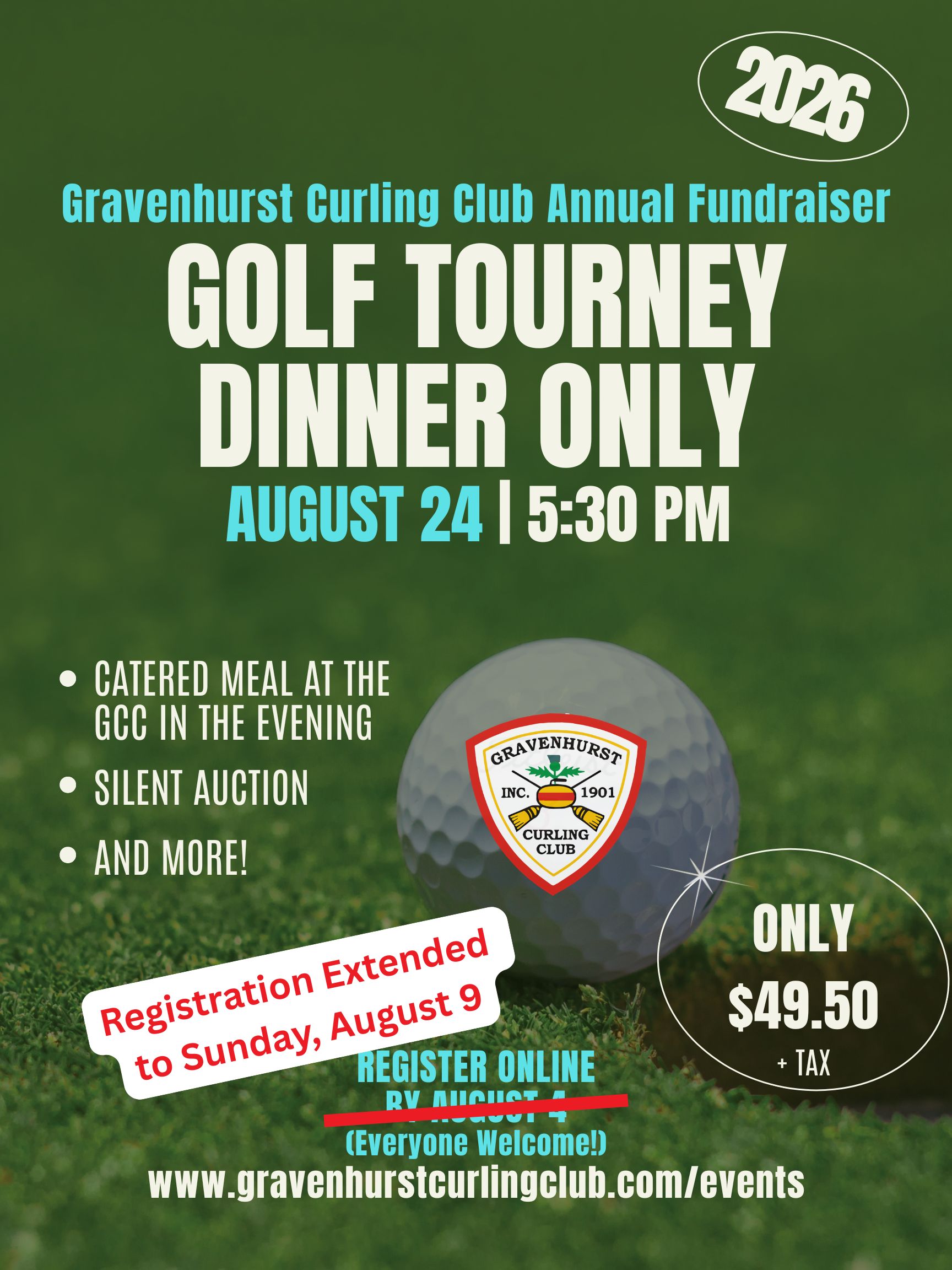 2026 Golf Tourney - DINNER ONLY